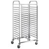 vidaXL Carrello Portateglie con 32 GN Contenitori 75x55x162,5 cm