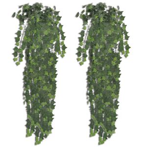 vidaXL Edera Artificiale Verde 2 Cespugli 90 cm