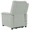 vidaXL Poltrona Alzapersona Massaggiante Grigio Chiaro in Velluto