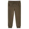 vidaXL Pantaloni Tuta per Bambini Cachi M&eacute;lange 104
