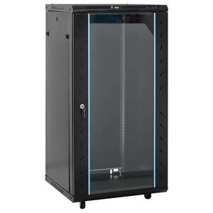 vidaXL Armadio di rete 22U con piedini girevoli 19" IP20 60x60x120 cm