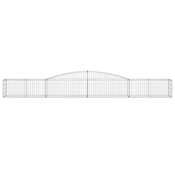 vidaXL Cesti Gabbioni ad Arco 10 pz 400x50x40/60 cm Ferro Zincato