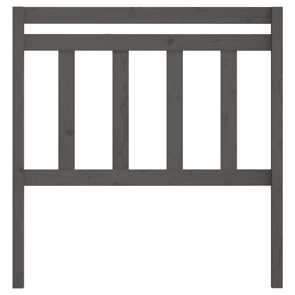 vidaXL Testiera Letto Grigia 81x4x100 cm in Legno Massello di Pino