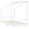 vidaXL Giroletto per Bambini Bianco 2x(90x200) cm Legno Massello Pino