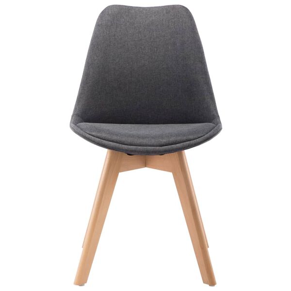vidaXL Sedie da Pranzo 4 pz Grigio Scuro in Tessuto