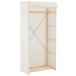 vidaXL Armadio Bianco 79x40x170 cm in Tessuto