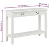 vidaXL Tavolo Consolle Bianco 110x35x80 cm in Legno