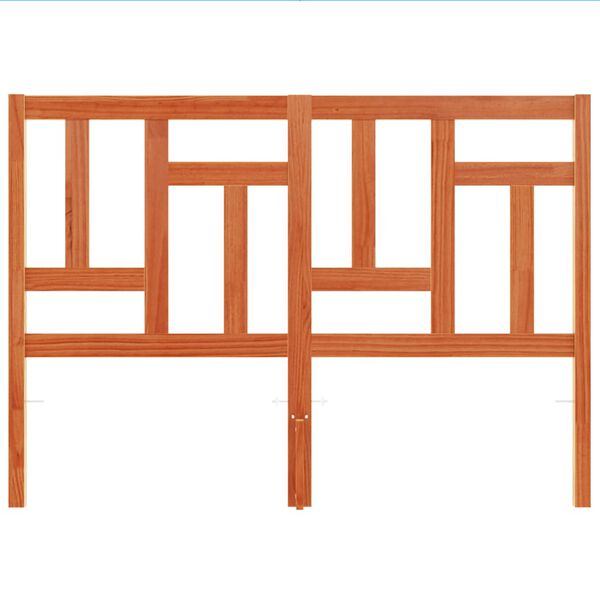 vidaXL Testiera Marrone Cera 135 cm in Legno Massello di Pino