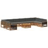 vidaXL Set divani 11 pz Legno di Acacia Massello