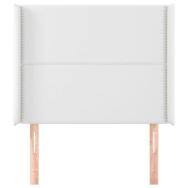 vidaXL Testiera ad Orecchio Bianco 103x16x118/128 cm in Similpelle
