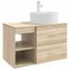 vidaXL Set di mobili per il bagno 2 pz Rovere Sonoma