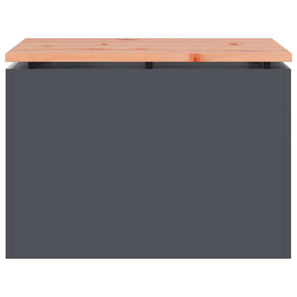 vidaXL Panchina da giardino Antracite 60 x 40 x 43 cm Acciaio