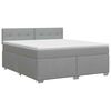vidaXL Letto box spring con materasso Grigio Chiaro 180 x 200 cm
