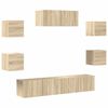 vidaXL Set di Mobili Porta TV 7 pz Rovere Sonoma in Legno Multistrato