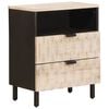 vidaXL Armadio da Notte Bianco 50 x 33 x 62 cm Legno di mango massello