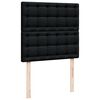 vidaXL Giroletto a Molle con Materasso Nero 90x200 cm in Tessuto