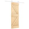 vidaXL Porta scorrevole Naturale e Bianco 70 x 210 cm