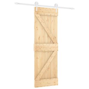vidaXL Porta scorrevole Naturale e Bianco 70 x 210 cm