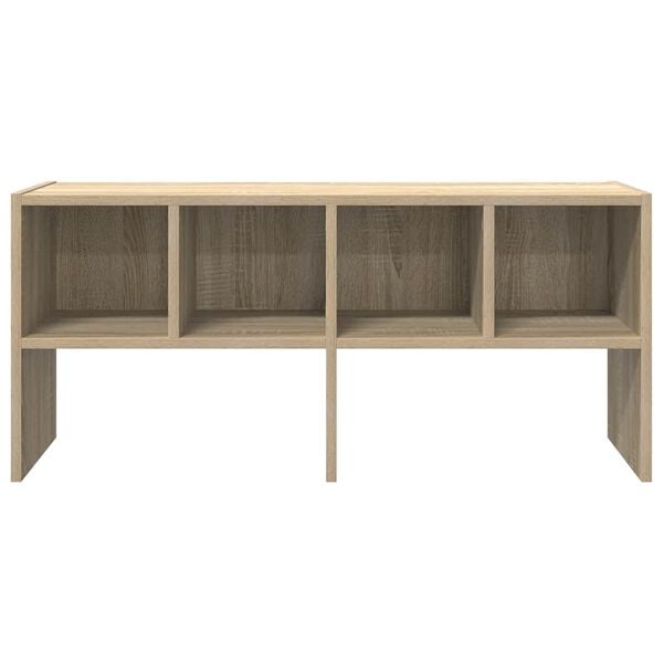vidaXL Scarpiera Impilabile Rovere Sonoma 89,5x30x40 cm