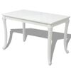 vidaXL Tavolo da Pranzo 116x66x76 cm Bianco Lucido