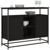 vidaXL Credenza Nera 100x35x80 cm in Legno Multistrato