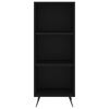 vidaXL Credenza Nera 34,5x34x180 cm in Legno Multistrato