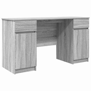 vidaXL Scrivania Grigio sonoma Legno ingegnerizzato 140 x 49 x 76 cm
