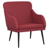 vidaXL Poltrona Rosso Vino 63x76x80 cm Similpelle