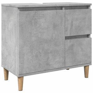 vidaXL Mobile Lavabo da Bagno Grigio Rovere 65x33x60 cm in Truciolato