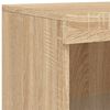 vidaXL Credenza con Luci LED Rovere Sonoma 162x37x100 cm