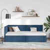 vidaXL Cornice del letto ad angolo Blu 100 cm x 200 cm Velluto