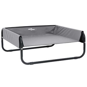vidaXL Letto per Cani Grigio chiaro 75 x 75 x 30 cm Acciaio