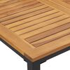 vidaXL Set da Pranzo per Giardino 7 pcs Nero Legno di Acacia Massello