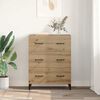 vidaXL Credenza con cassetto Rovere artigianale 69,5 x 34 x 90 cm