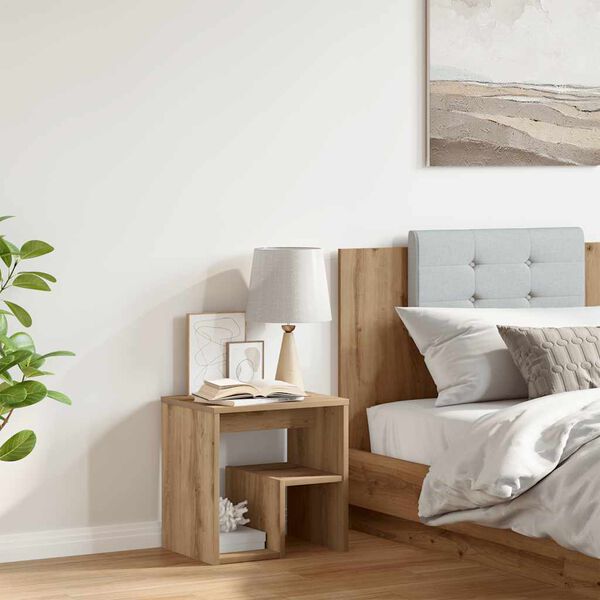 vidaXL Comodino Rovere Artigianale 40x30x40 cm in Legno Multistrato