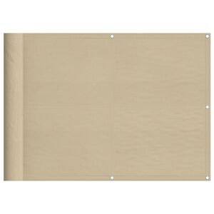 vidaXL Paravento da Balcone Beige 75x1000 cm 100% Poliestere Oxford