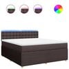 vidaXL Giroletto a Molle con Materasso Marrone Scuro 180x200cm Tessuto