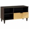 vidaXL Mobile TV Nero e Oro 80 x 33 x 46 cm Legno ingegnerizzato