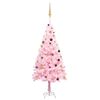 vidaXL Albero di Natale Preilluminato con Palline Rosa 210 cm PVC