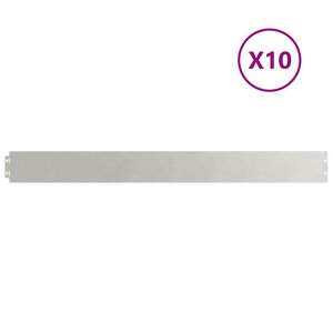 vidaXL Bordure per Prato 10 pz 10x103 cm Acciaio Inossidabile