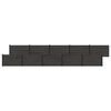 vidaXL Pannello di Recinzione 10 pcs WPC e Alluminio Nero