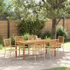 vidaXL Set da Pranzo per Giardino 7 pcs Beige Poly Rattan