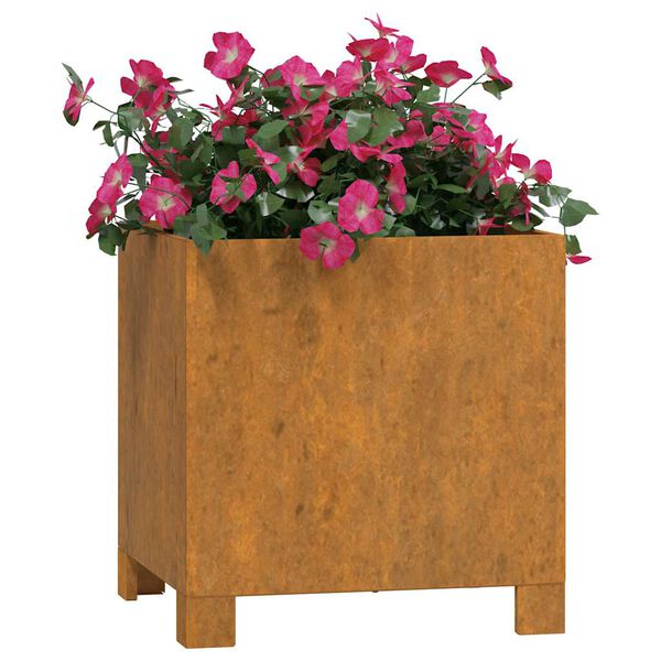 vidaXL Fioriere con Gambe 2pz Ruggine 30x30x30 cm Acciaio Corten
