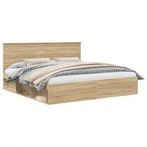 vidaXL Struttura del letto Sonoma 200 x 200 cm Pino massello