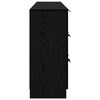 vidaXL Credenza 3 pcs Rovere Nero 181 x 30 x 70 cm Legno multistrato