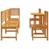 vidaXL Set Bistro da Giardino 6 pcs Marrone legno massello di acacia