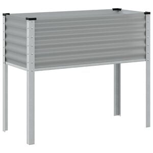 vidaXL Fioriera da Giardino Grigia 100x45x90 cm in Acciaio