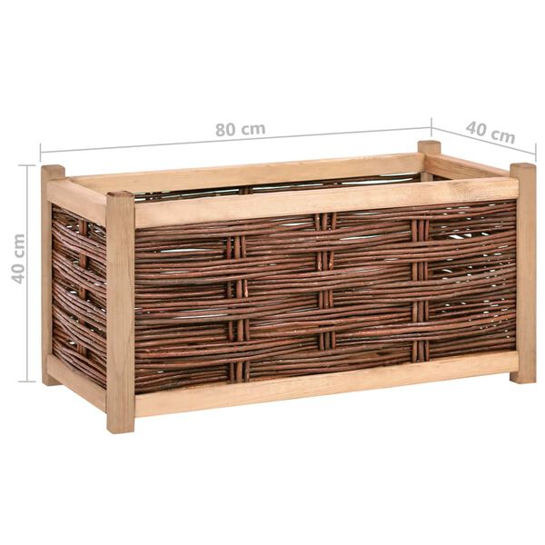 vidaXL Letto Rialzato da Giardino 80x40x40 cm Legno Massello di Pino
