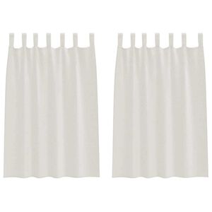 vidaXL Tenda in Velo con tende 2 pcs Crema 140 x 140 cm Poliestere
