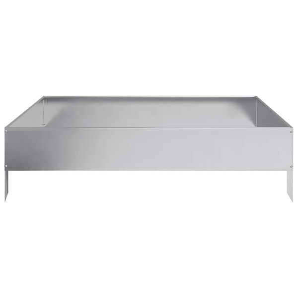 vidaXL Fioriera Rialzata da Giardino 100x100x26 cm in Acciaio Zincato